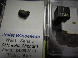 Rarer 0,16g CM2 Meteorit Jbilet Winselwan aus Westsahara
