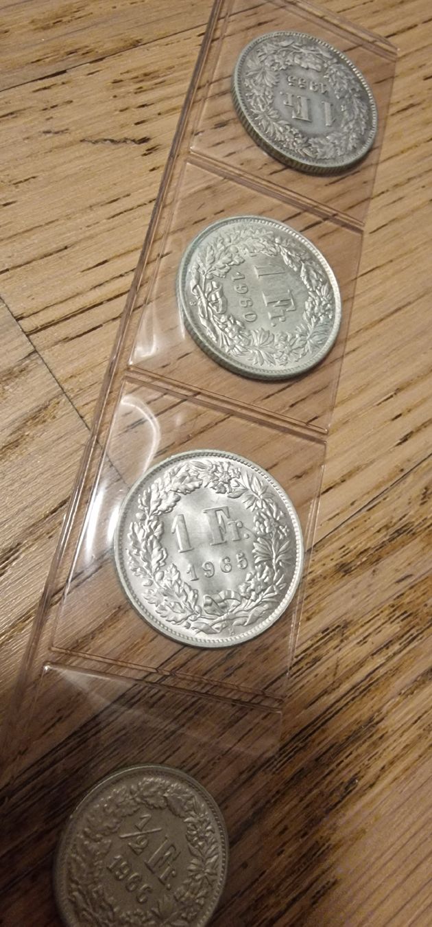 Alle Münzen: 3x 1.- silber /1x 50Rp. – Gebraucht aus Arbon von sar_l7ll 3