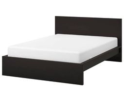Letto IKEA MALM 160x200 marrone-nero con doghe 