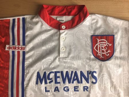 ORIGINAL GLASGOW RANGERS # 7 1996/97 TRIKOT ADIDAS XXL