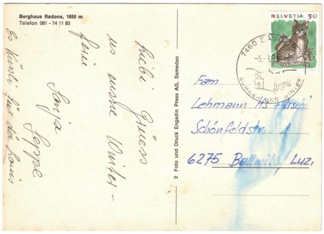Cartoline postali: Savognin - Gondelbahn Radons – Usato da Binningen venduto da Mountainrider 1