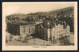 St. Gallen, Tonhalle mit Strassenpartie