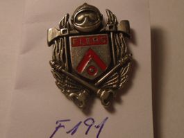 1 Alter Feuerwehr Pompiers Pin (F191)