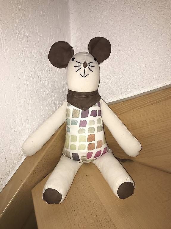 Bambole: Stoffpuppe, Puppe, Schmusemaus, Maus, Stoffmaus – Usato da Dietikon venduto da Princessy