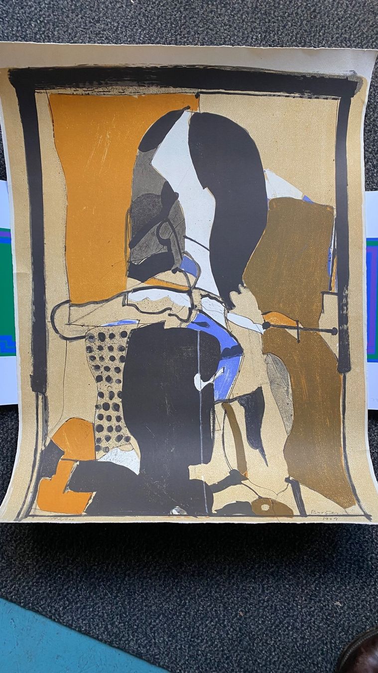 Grafica & Litografie: Original Lithografie Walter Burger 1969 Schweizer Kunst – Usato da Bern venduto da Ensadinado