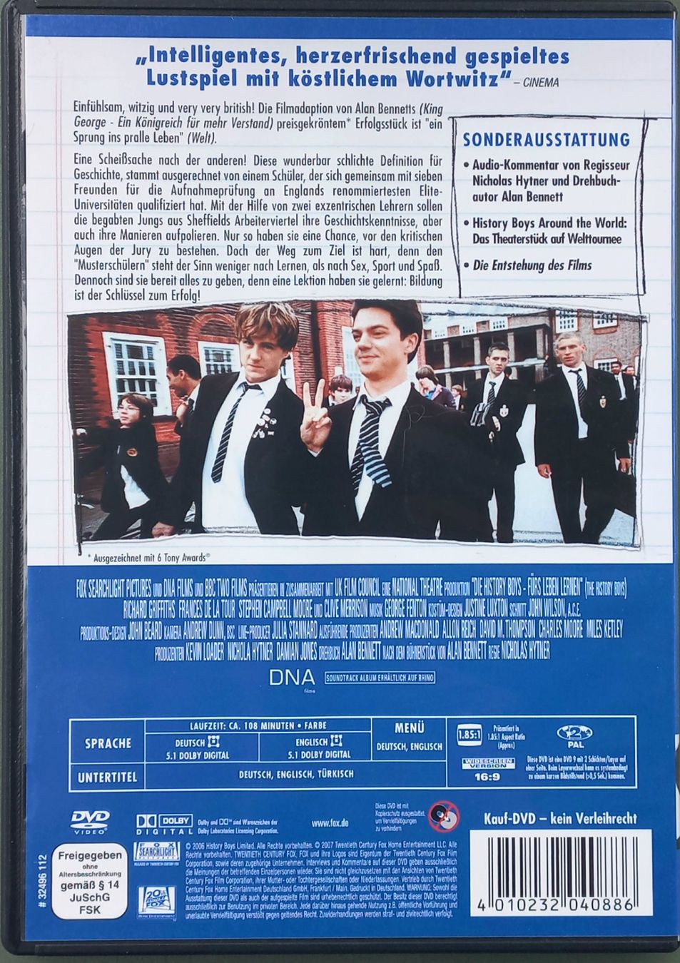 Tutti i DVDs: DVD D/E - Die History Boys – Usato da Niederuzwil venduto da lubimaja 1