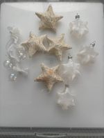 Weihnachten versch. kleine Deko Anhänger weiss und beige