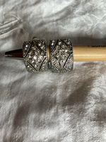 Vintage Ohrclips mit Strass