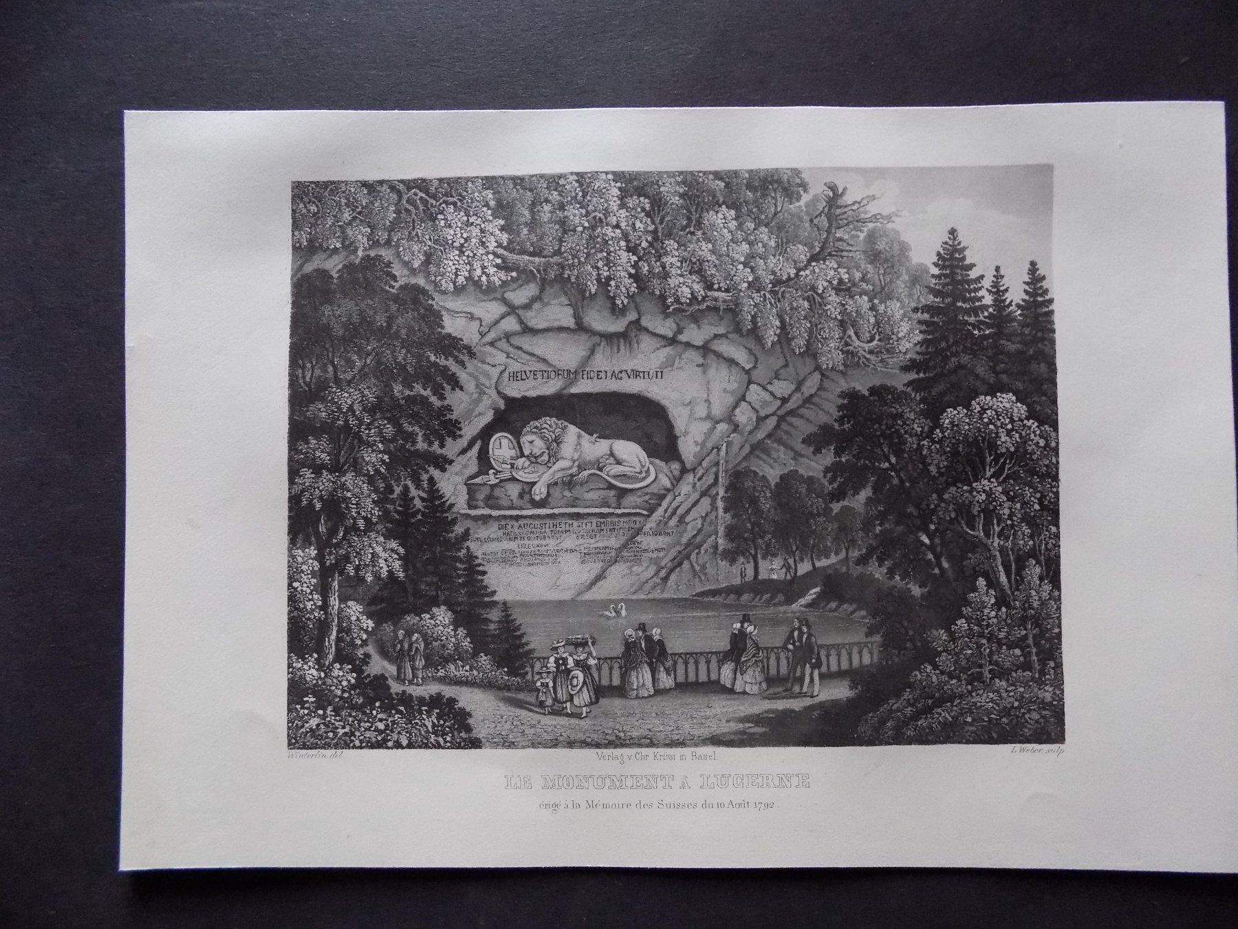 Gravures: Luzern Löwendenkmal – D'occasion à Risch par Rischli15