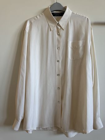 Chemisier Weekend MaxMara en soie écrue, taille L