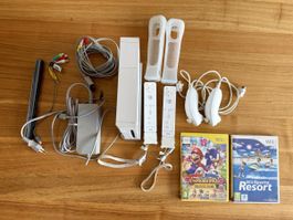 Nintendo Wii komplett, inkl. 2 Spielen - Schnäppchen!