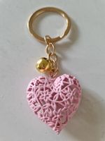 Schöner Schlüsselanhänger Herz, rosa, Portemonnaie