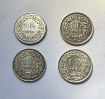 1914-1961 1 Franken Lot Silber 4 Stk