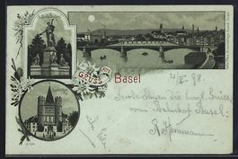 Mondschein-Lithographie Basel, St. Jacob