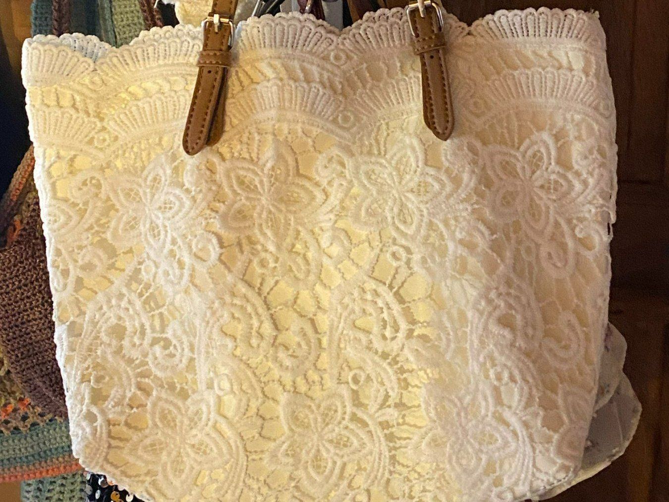 Borse da donna: VINTAGE HANDTASCHE HÄKEL STYLE-WEISS – Nuovo (secondo la descrizione) da Meienried venduto da ManuelaBoutique 9