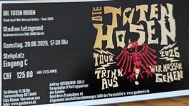 Stehplatzticket Toten Hosen 20. Juni 2026