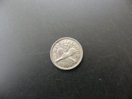 Neuseeland 3 Pence 1943 Silber