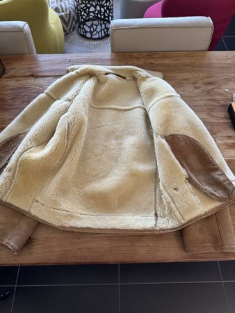 True Vintage Lammfelljacke 60er Jahre – Echte Fliegerjacke /