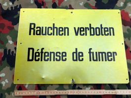 Schweizer Armee Blechschild Militär Zeughaus Bunker Jalon