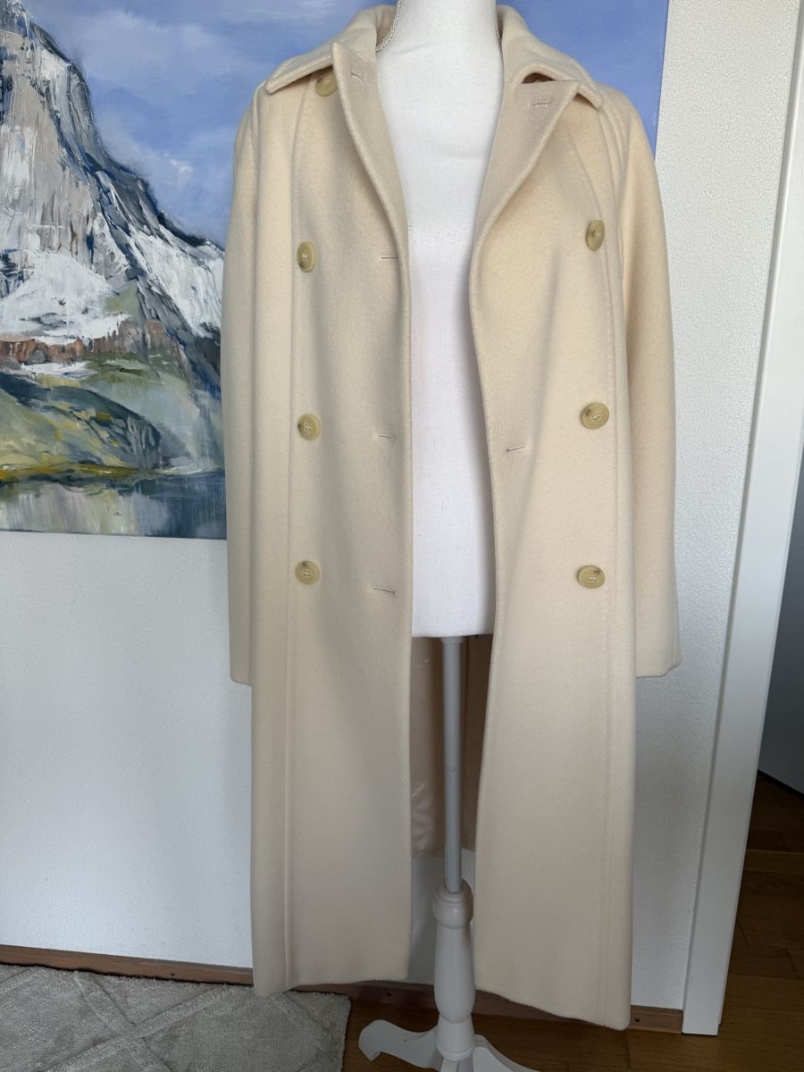 Max Mara Cappotti: Max Mara Mantel Gr 38 Creme – Usato da Savigny venduto da linda2402 1
