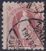 TOP Stehende Helvetia 1905, 1 Fr., 71B, SBK 150.-++
