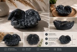 Beton Hände Schale – Design Deko – Anthrazit Grau