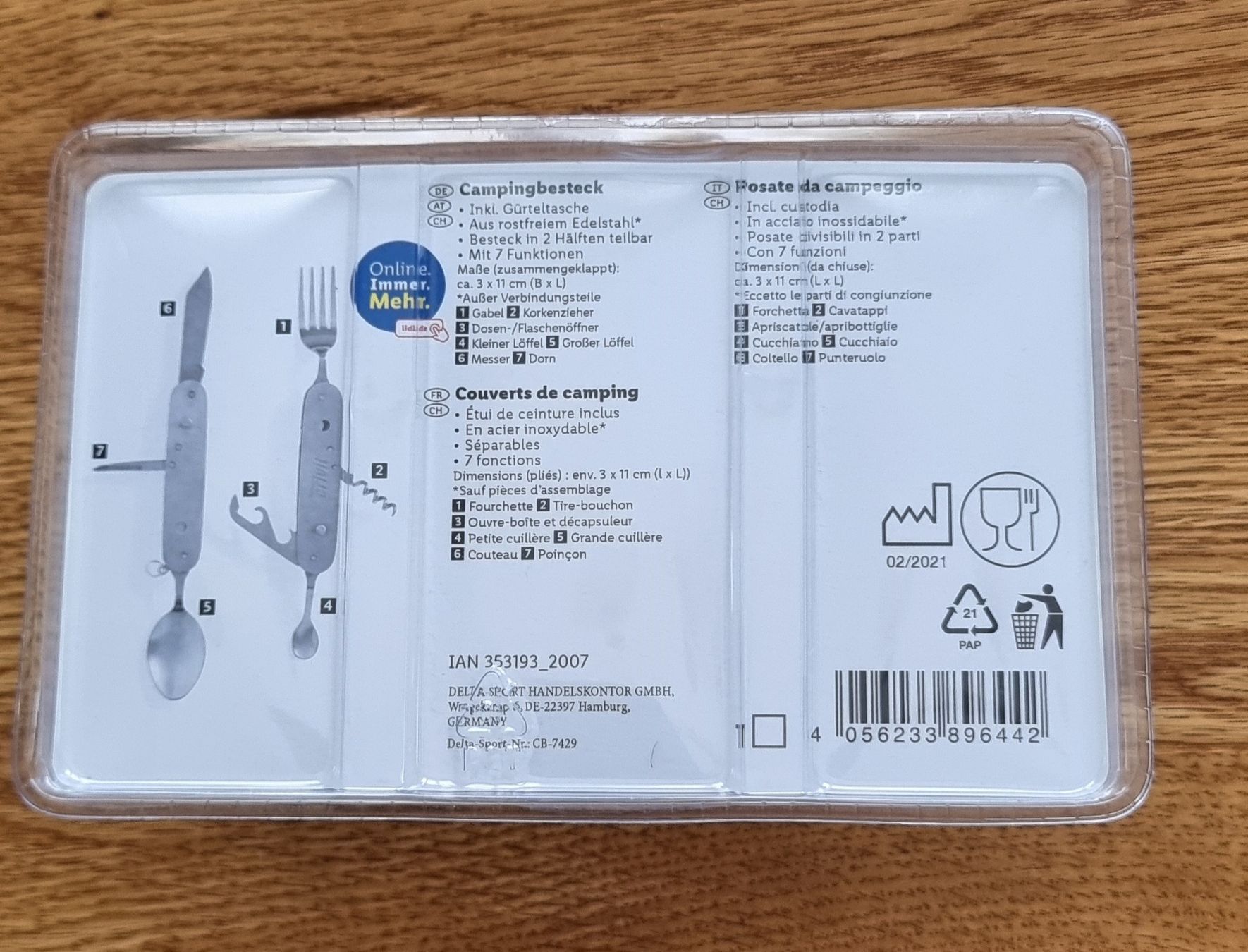 Set di posate: Crivit,Campingbesteck – Nuovo e nell'imballaggio originale da Frauenfeld venduto da Bleeddragon 1