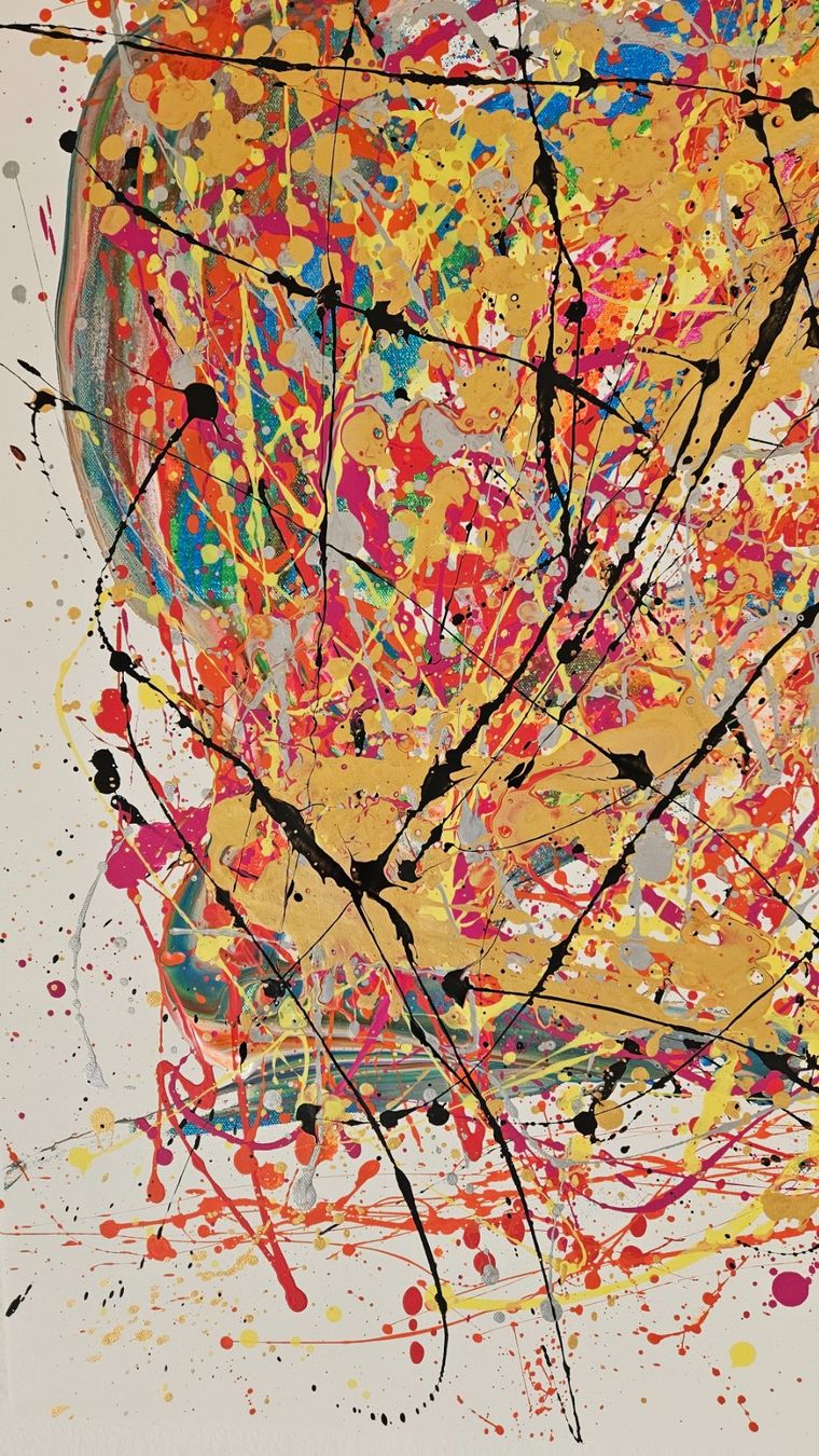 Gemälde: Tableau abstrait, couleurs vives et gaies, unique! – Neu (gemäss Beschreibung) aus Le Locle von fab_c9hh 6