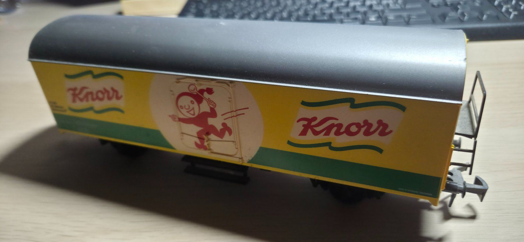 Lima Modellini di ferrovie: Lima Güterwagen "Knorr" Spur 0 – Usato da Rümikon AG venduto da Schelm 1