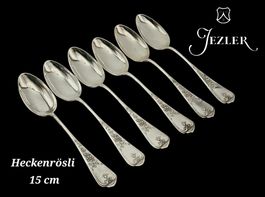 Heckenrösli 15 cm Jezler 800Silb Suisse 6 cuillères 