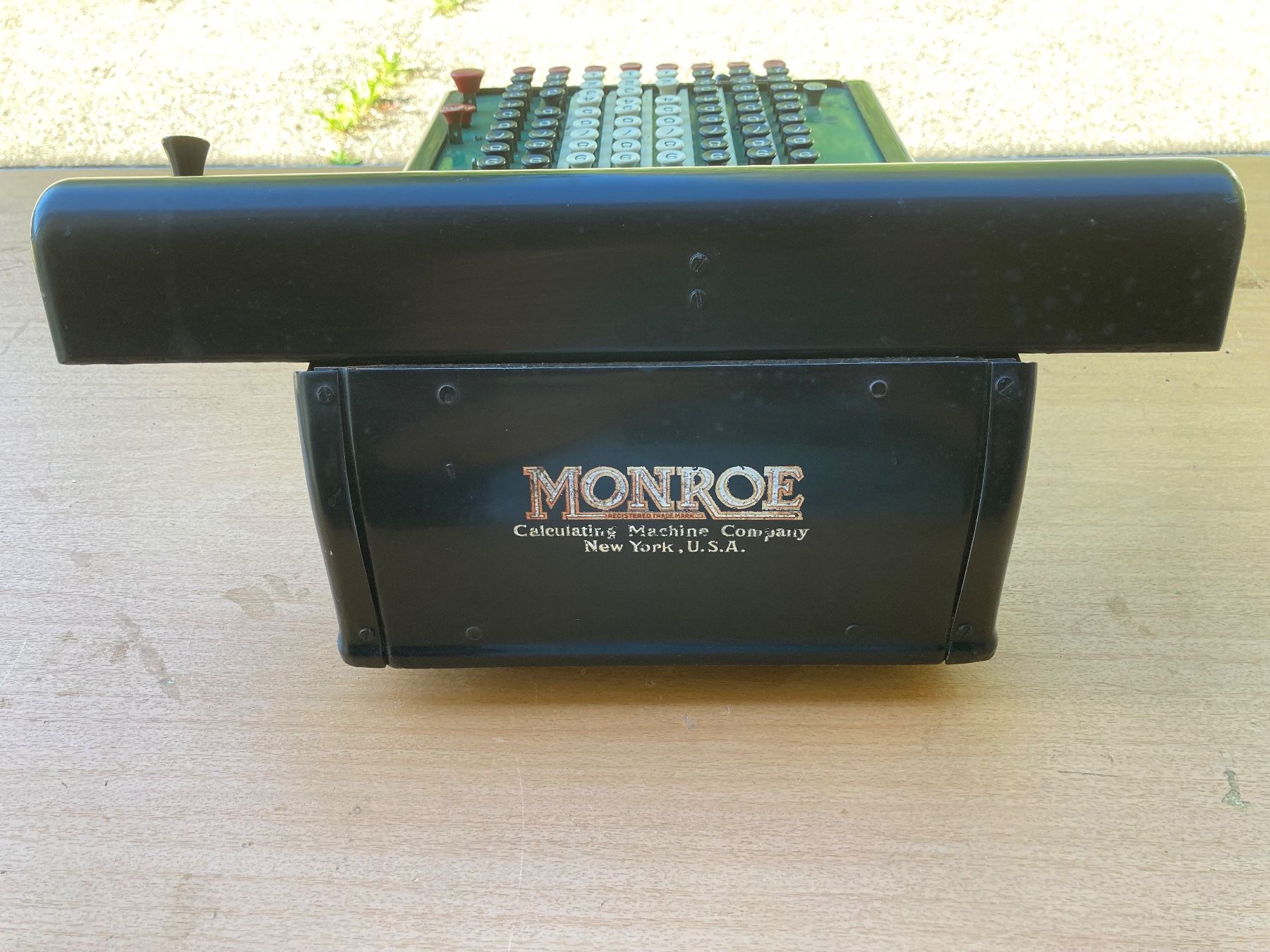 Calcolatrici tascabili: Rechenmaschine MONROE Calculating Machine U.S.A. – Usato da Bauma venduto da Dampf63 1