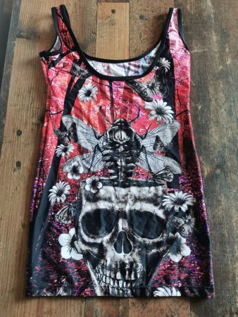 Toofast Kleid Motte & Schädel S M  *NEU*