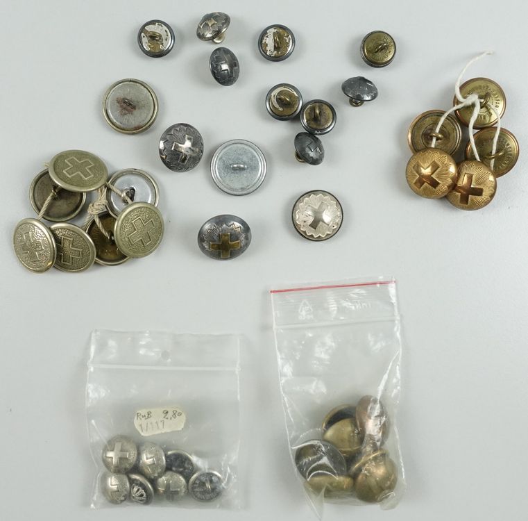 AHANDMAKER 20-teilig Dekorative Knöpfe Set - Türkisfarbene Metall-Rückknöpfe