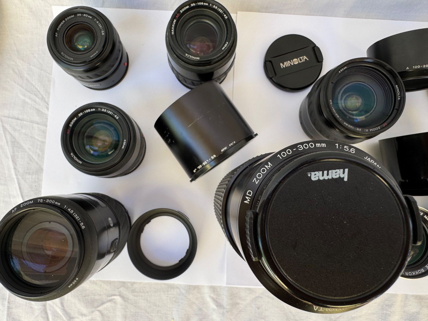 Minolta Obiettivi: Objektive aus Nachlass. Minolta AF und MD. – Usato da Milken venduto da hel_rry5 3