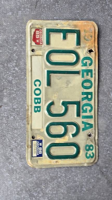 Ecriteaux: NUMMERSCHILD GEORGIA 1983 – D'occasion à brunnen par memo1006