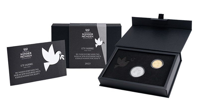 Münzbox 175 Jahre Bundesverfassung 20 Fr. Silber+Gold 50 Fr. | Kaufen ...