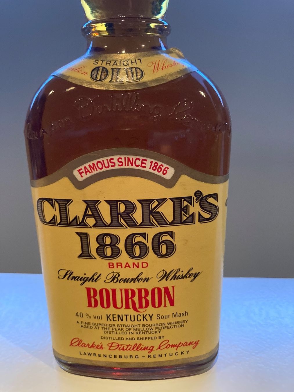 Spirituosen: CLARKES 1866 Whiskey von ca 1985 – Neu (gemäss Beschreibung) aus Roggwil BE von Maui2000 1