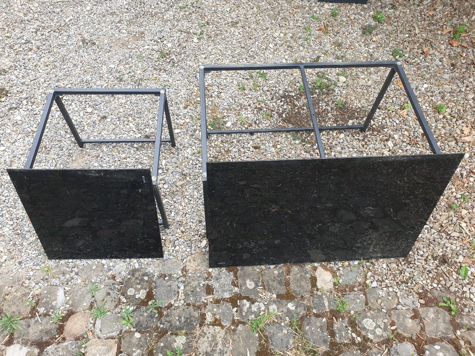 Tischset: Couchtisch Metall Glas schwarz gebraucht – Gebraucht aus Bern von jspreng 1
