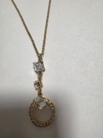 Swarovski Halskette goldfarben mit Kristallen, neuwertig