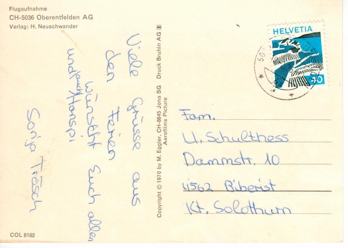 Ansichtskarten: Oberentfelden – Gebraucht aus Wolhusen von Curver9 1