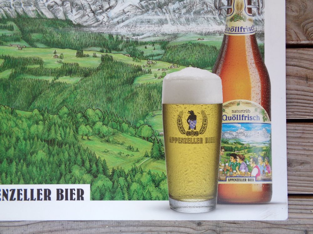 APPENZELLER BIER GROSS 100 x 62 WERBESCHILD MIT SÄNTIS | Kaufen auf Ricardo