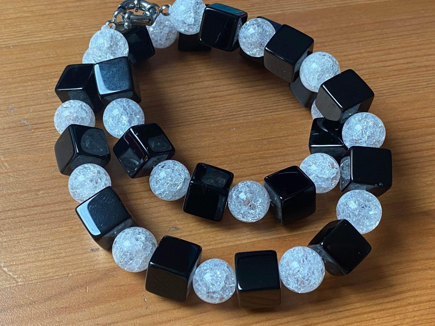 Onyx Catenine: Bergkristall, Onyx Halskette NEU – Nuovo e nell'imballaggio originale da Basel venduto da Chili007 4