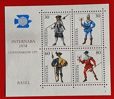 INTRNABA BASEL BLOCK 22 W50 STANDESLÄUFER 1974** POSTFRISCH