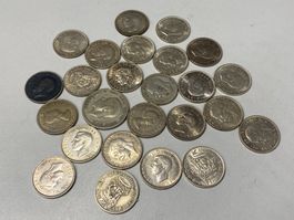 LOT Silber-Münzen Indien 145gr. //i740