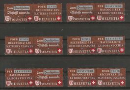 1942 : Zusammenhängende Nr. Z33a - Z33f, KP 220.--