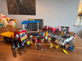 Playmobil Rennwagen Werkstatt Zubehoer guter Zustand