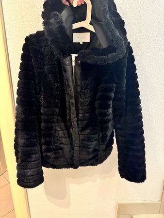 Giacca pelosa nera S