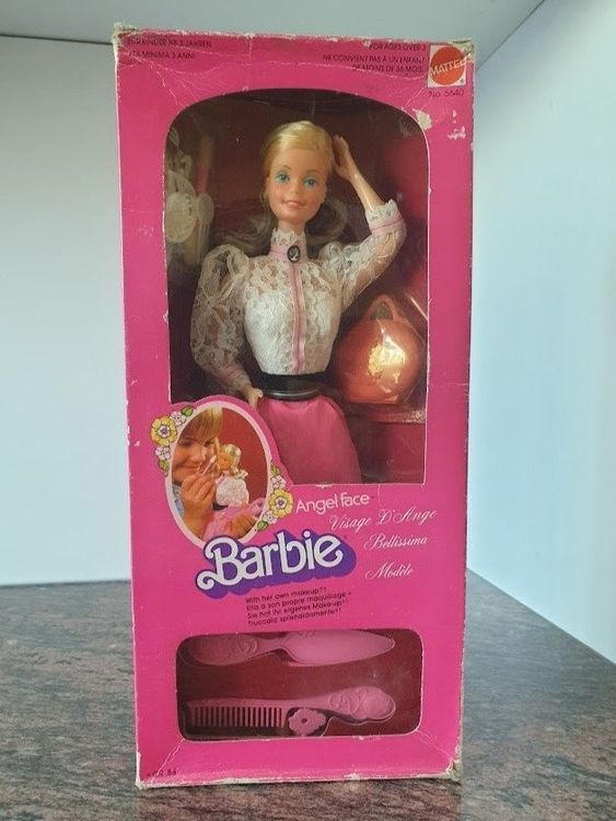 Poupée Barbie Angel (Visage Angélique) Vintage Mattel 1982 - Avec Peigne Et Brosse - Occasion