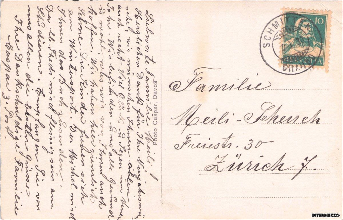 Cartoline postali: Schmitten GR // Dorf 1930 Albula – Usato da Basel venduto da intermezzo12 1