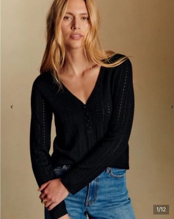 Pullover Sézane Tess Schwarz